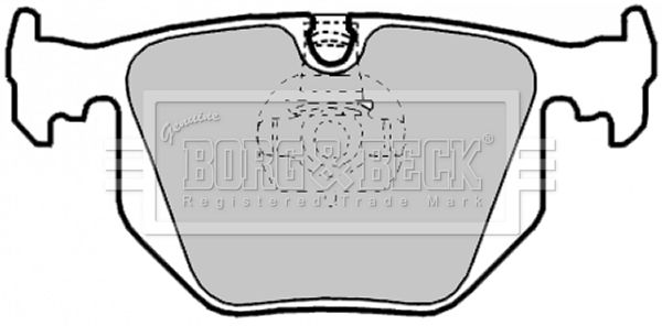 BORG & BECK Комплект тормозных колодок, дисковый тормоз BBP1844